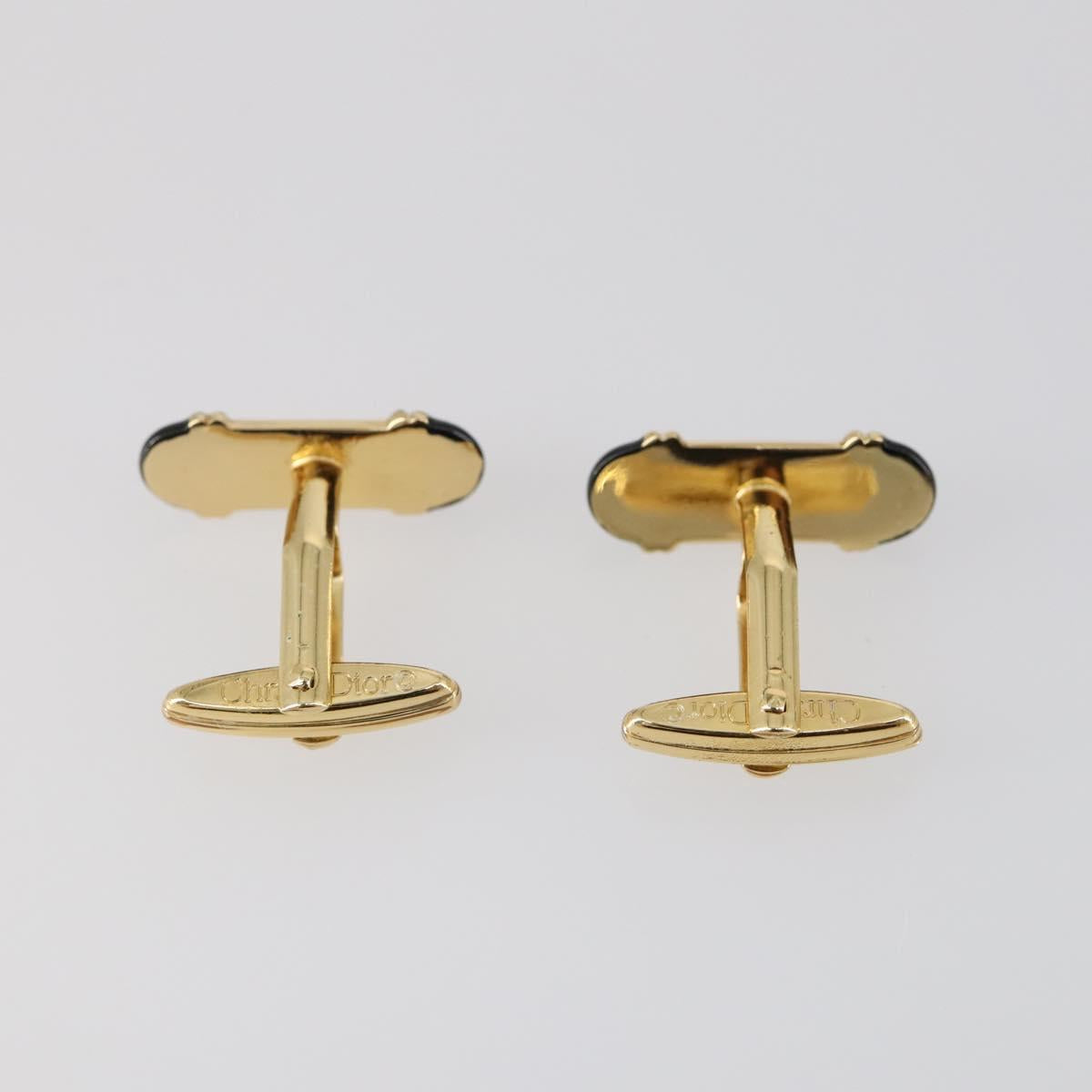 Christian Dior Nek Tie Pin Titanic metal 2Set Gold Tone Auth 146044