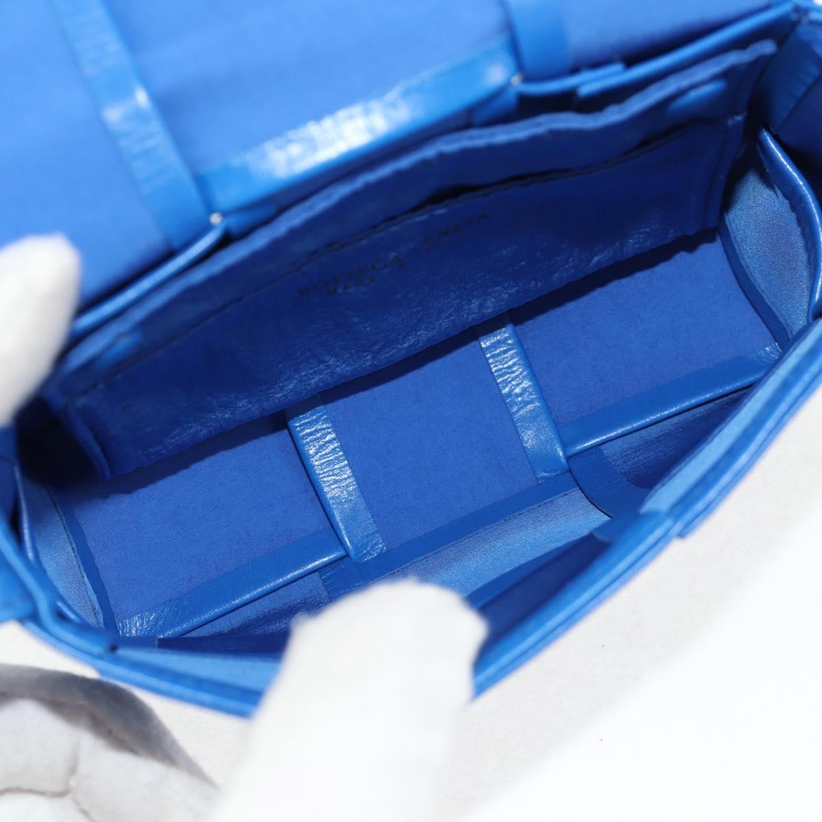 BOTTEGA VENETA MAXI INTRECCIATO Cassette Shoulder Bag Leather Blue Auth 146045V