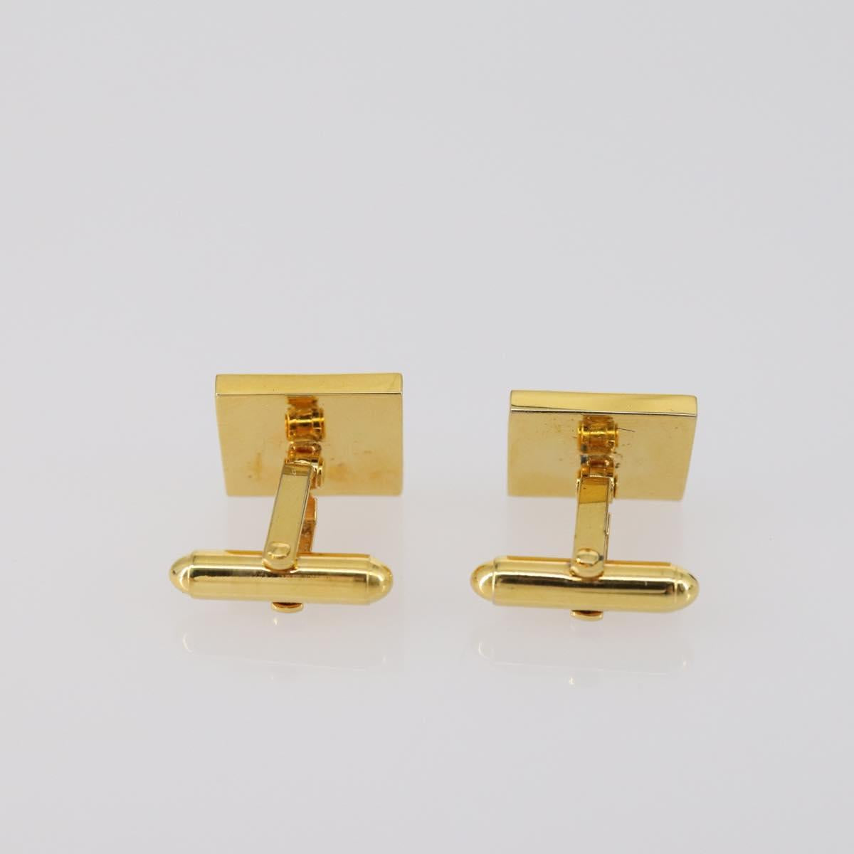 Christian Dior Nek Tie Pin Cuffs metal 2Set Gold Tone Auth 146046