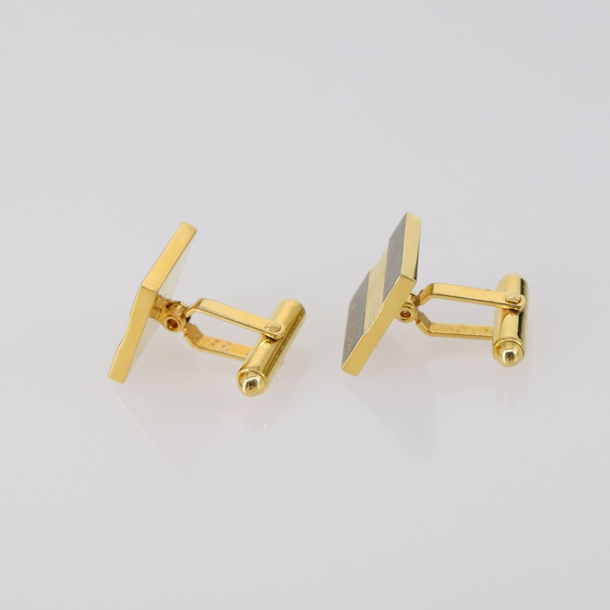 Christian Dior Nek Tie Pin Cuffs metal 2Set Gold Tone Auth 146046