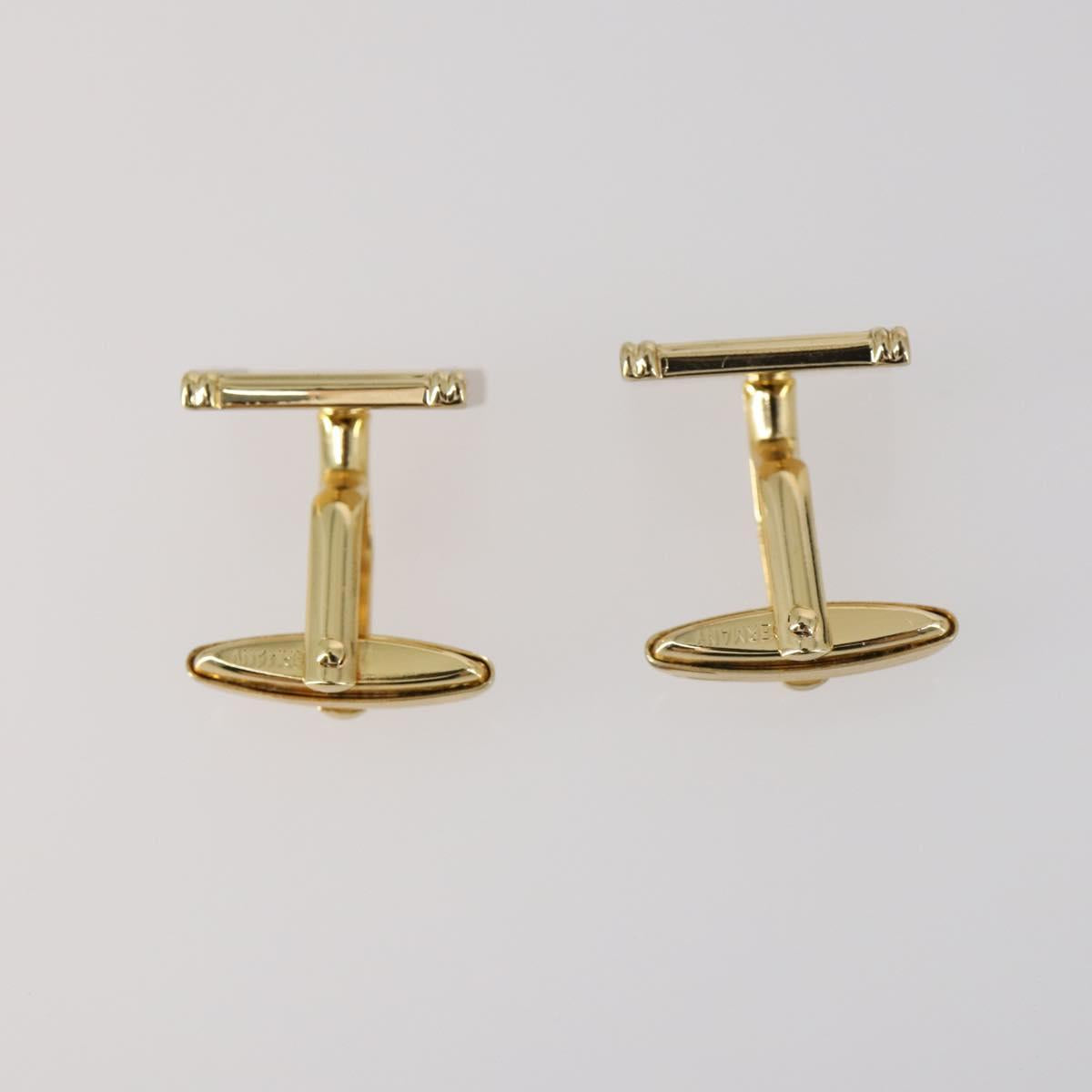 Christian Dior Nek Tie Pin Cuffs metal 2Set Gold Tone Auth 146046