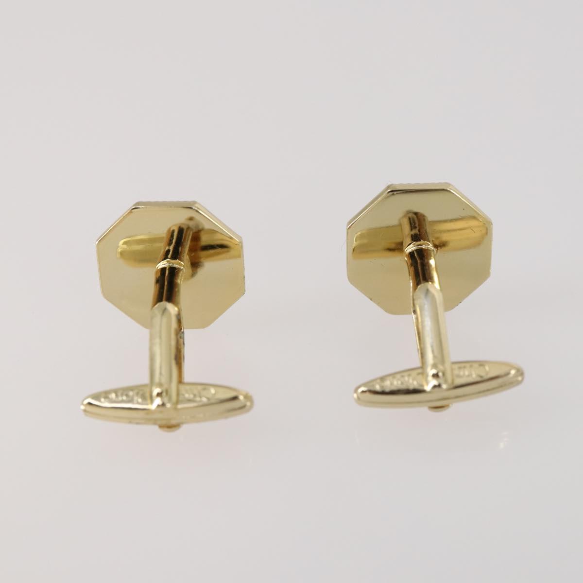 Christian Dior Nek Tie Pin Cuffs metal 2Set Gold Tone Auth 146047
