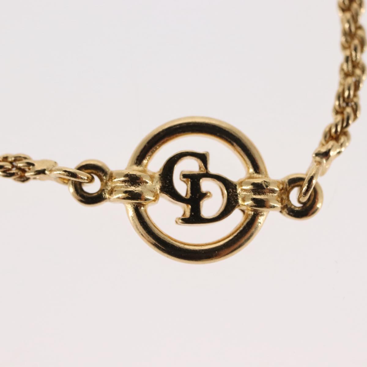 Christian Dior Circle Logo Bracelet metal Gold Tone Auth 146060