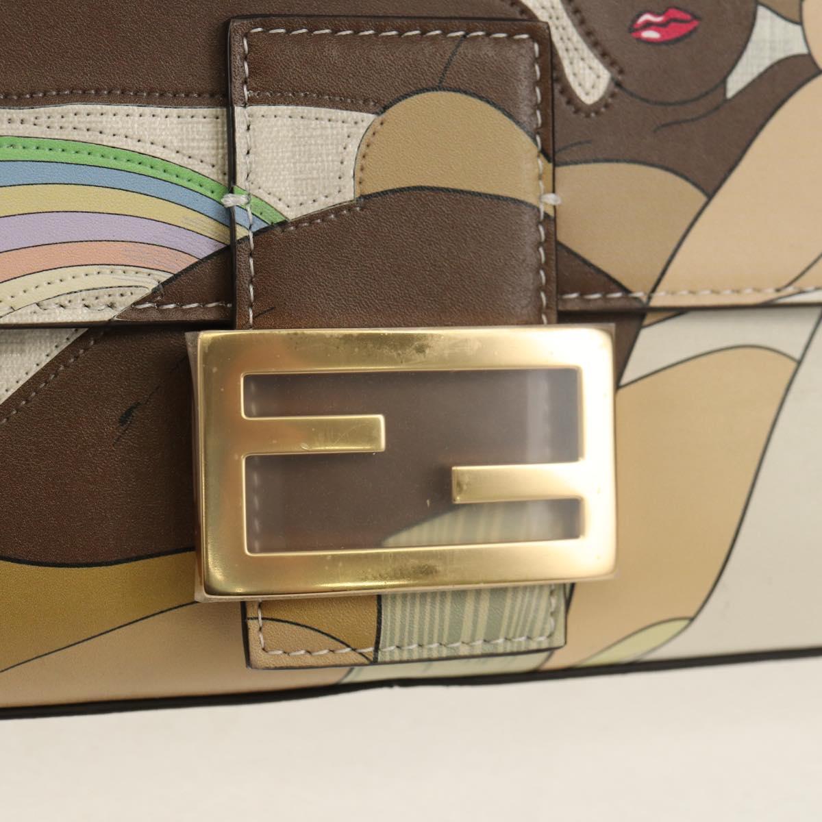 FENDI Zucca Canvas Antonio Lopez Mamma Baguette Bag 2way Ivory Auth 146070SM