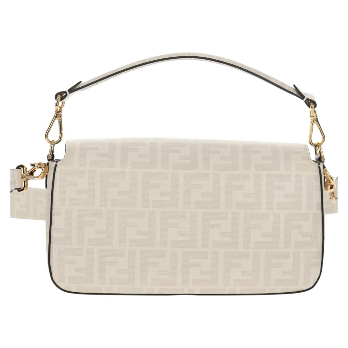 FENDI Zucca Canvas Antonio Lopez Mamma Baguette Bag 2way Ivory Auth 146070SM