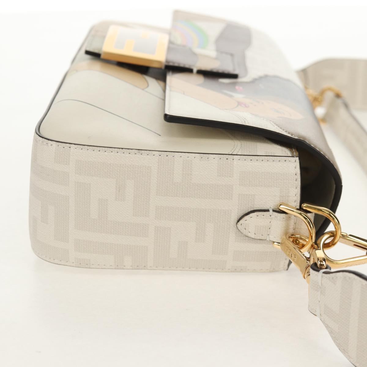 FENDI Zucca Canvas Antonio Lopez Mamma Baguette Bag 2way Ivory Auth 146070SM