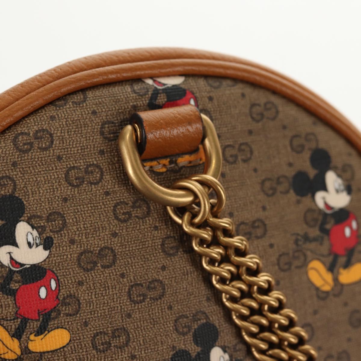 GUCCI Micro GG Supreme Disney Mini Backpack PVC Beige 603730 Auth 146074M