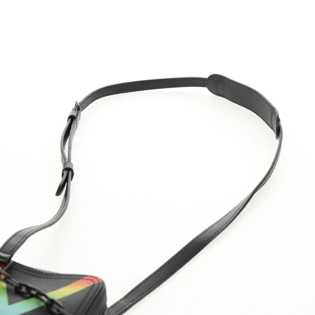 LOUIS VUITTON Taiga Rainbow Danube Messenger Bag Black M30332 LV Auth 146086M