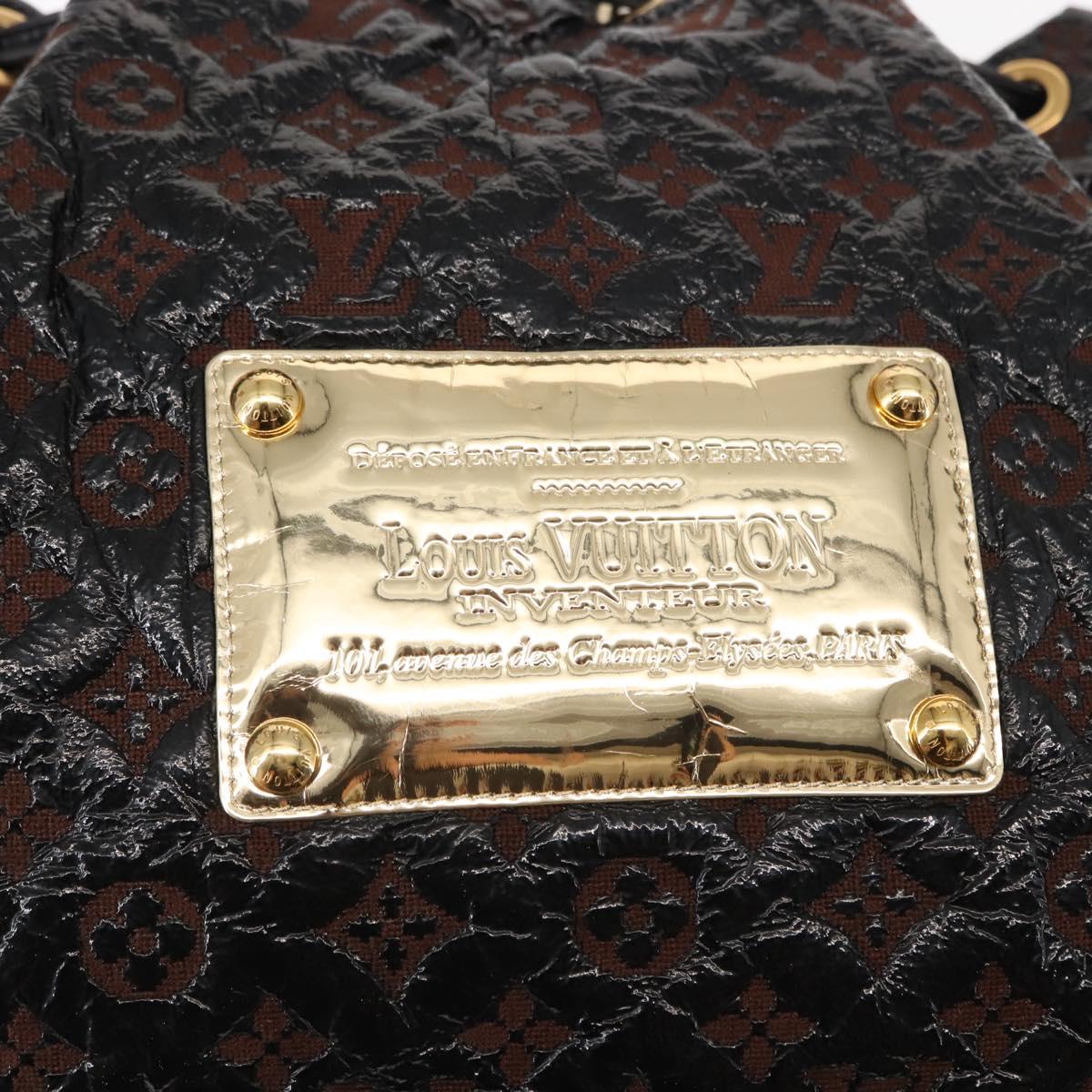 LOUIS VUITTON Monogram Envinil Squeeze Hand Bag Noir M95259 LV Auth 146087