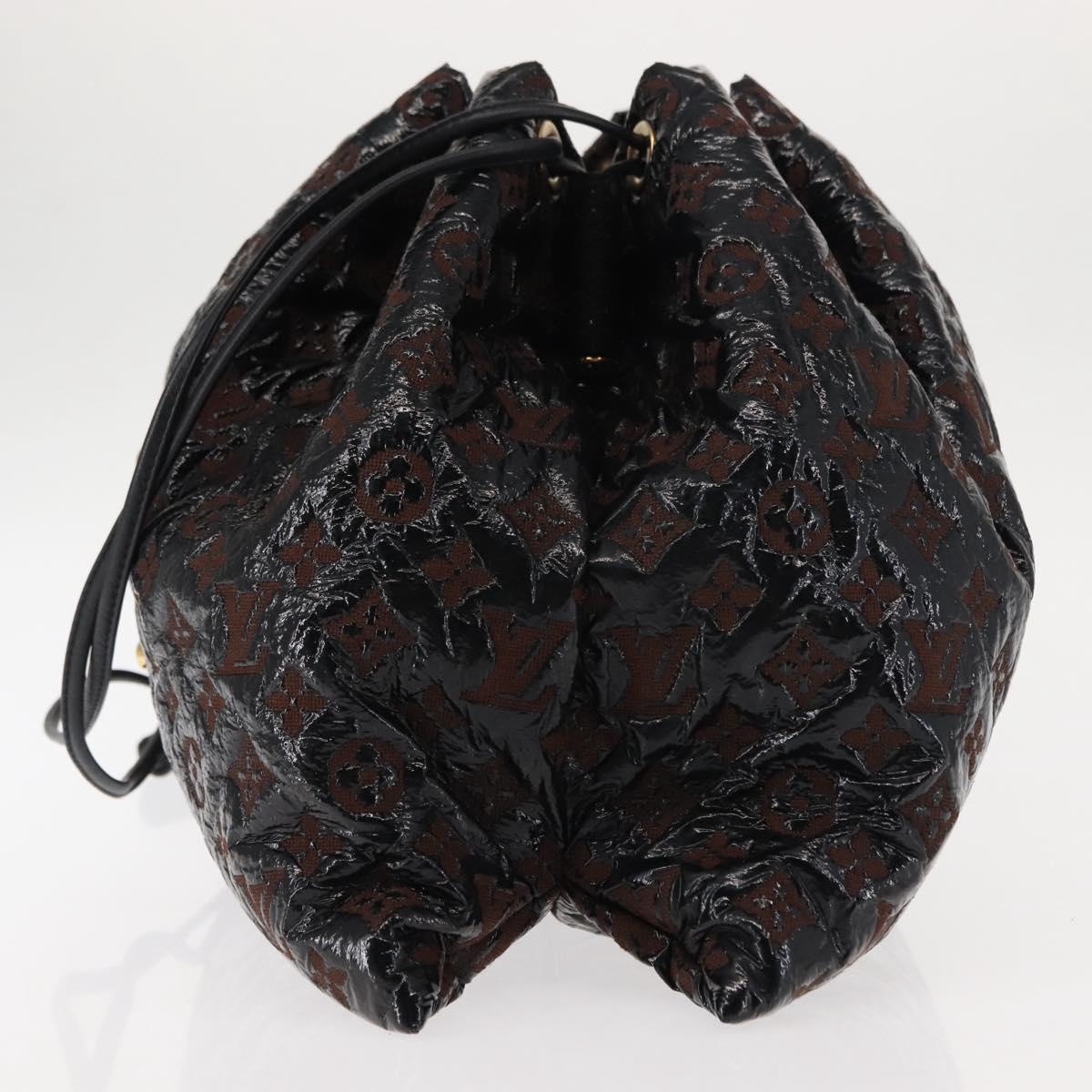 LOUIS VUITTON Monogram Envinil Squeeze Hand Bag Noir M95259 LV Auth 146087