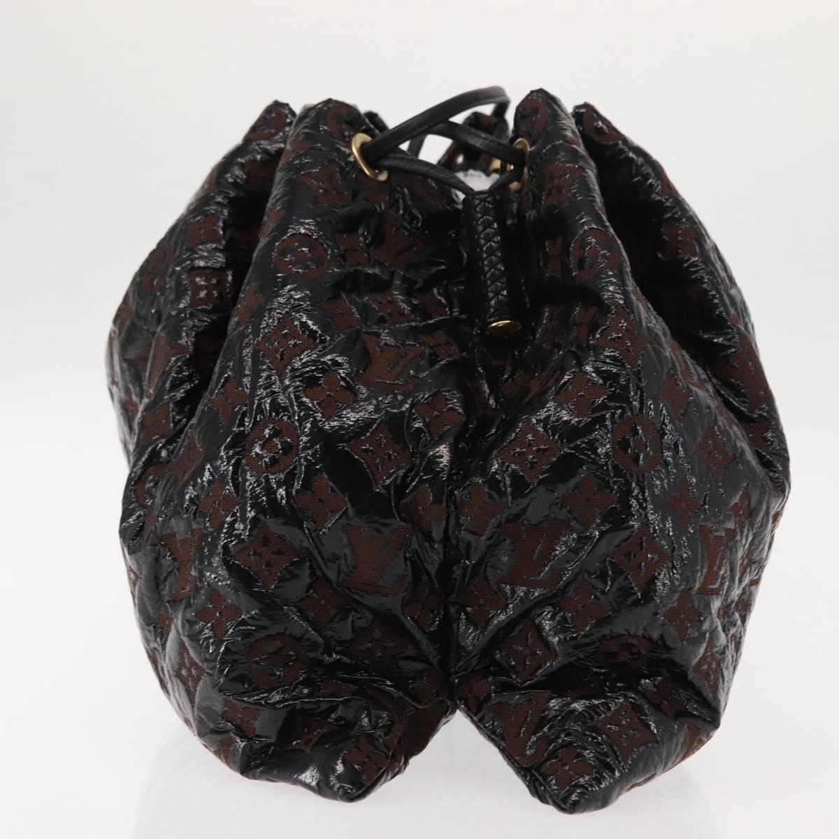 LOUIS VUITTON Monogram Envinil Squeeze Hand Bag Noir M95259 LV Auth 146087