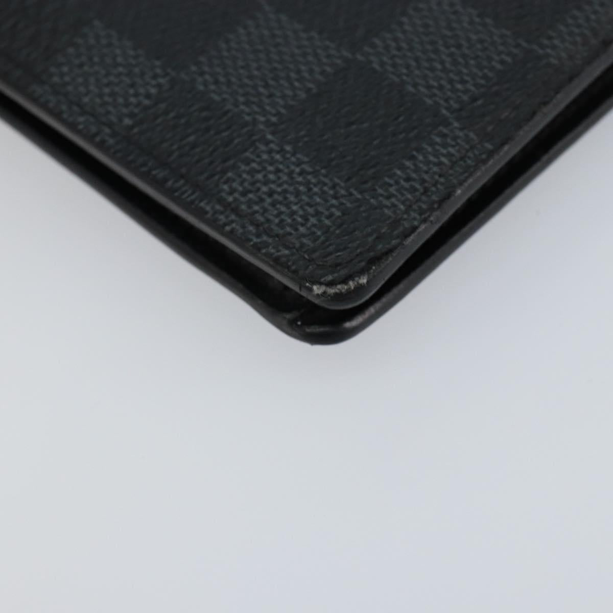 LOUIS VUITTON Damier Graphite Brazza Portefeuille NM Wallet N60435 Auth 146091