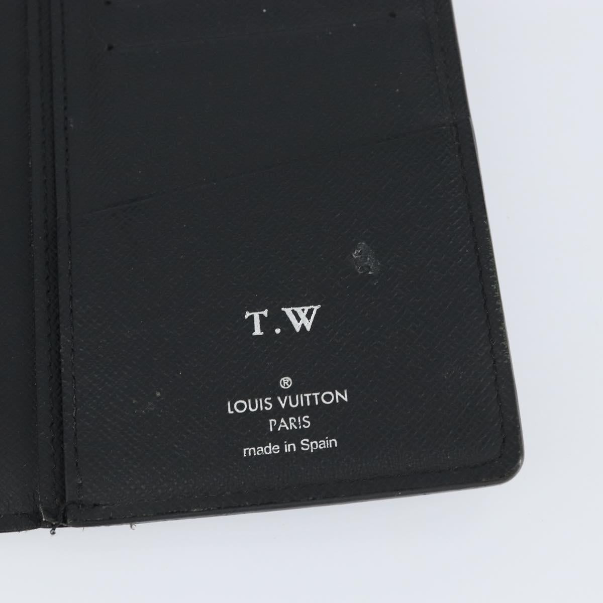 LOUIS VUITTON Damier Graphite Brazza Portefeuille NM Wallet N60435 Auth 146091