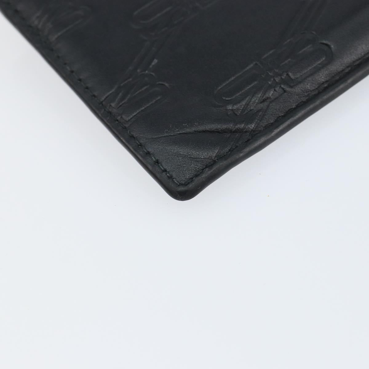 BALENCIAGA Card Case Leather Black 717784 Auth 146092