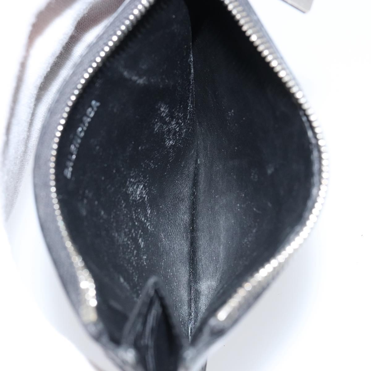 BALENCIAGA Card Case Leather Black 717784 Auth 146092