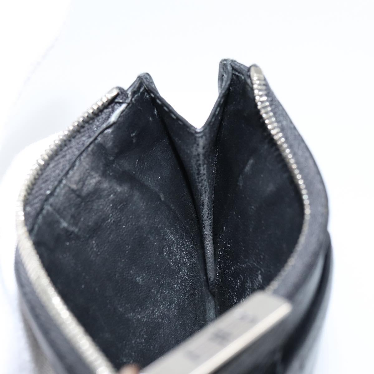 BALENCIAGA Card Case Leather Black 717784 Auth 146092