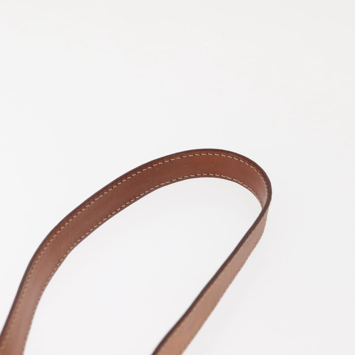 CELINE Macadam Canvas Hand Bag PVC Leather 2way Brown Gold Auth 146100