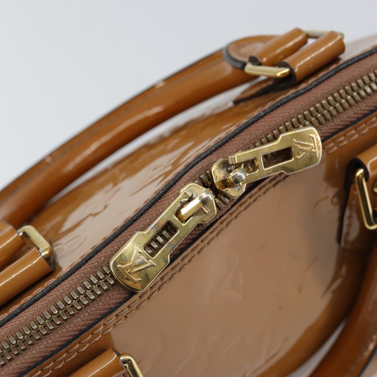 LOUIS VUITTON Monogram Vernis Alma PM Hand Bag Beige M90170 LV Auth 146112