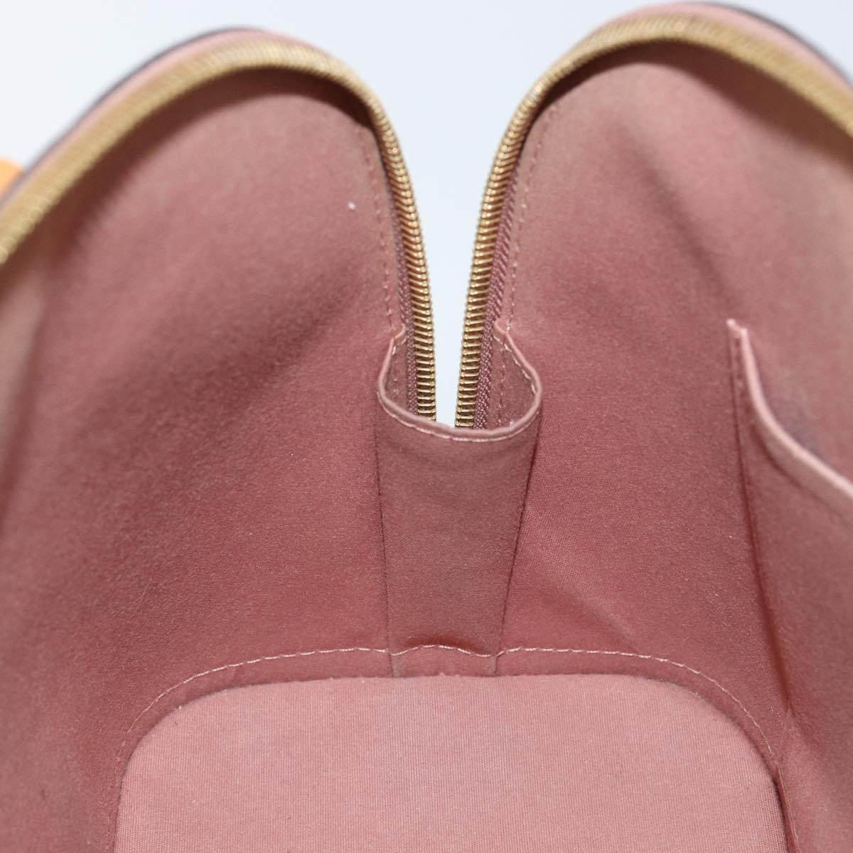 LOUIS VUITTON Monogram Vernis Alma PM Hand Bag Beige M90170 LV Auth 146112