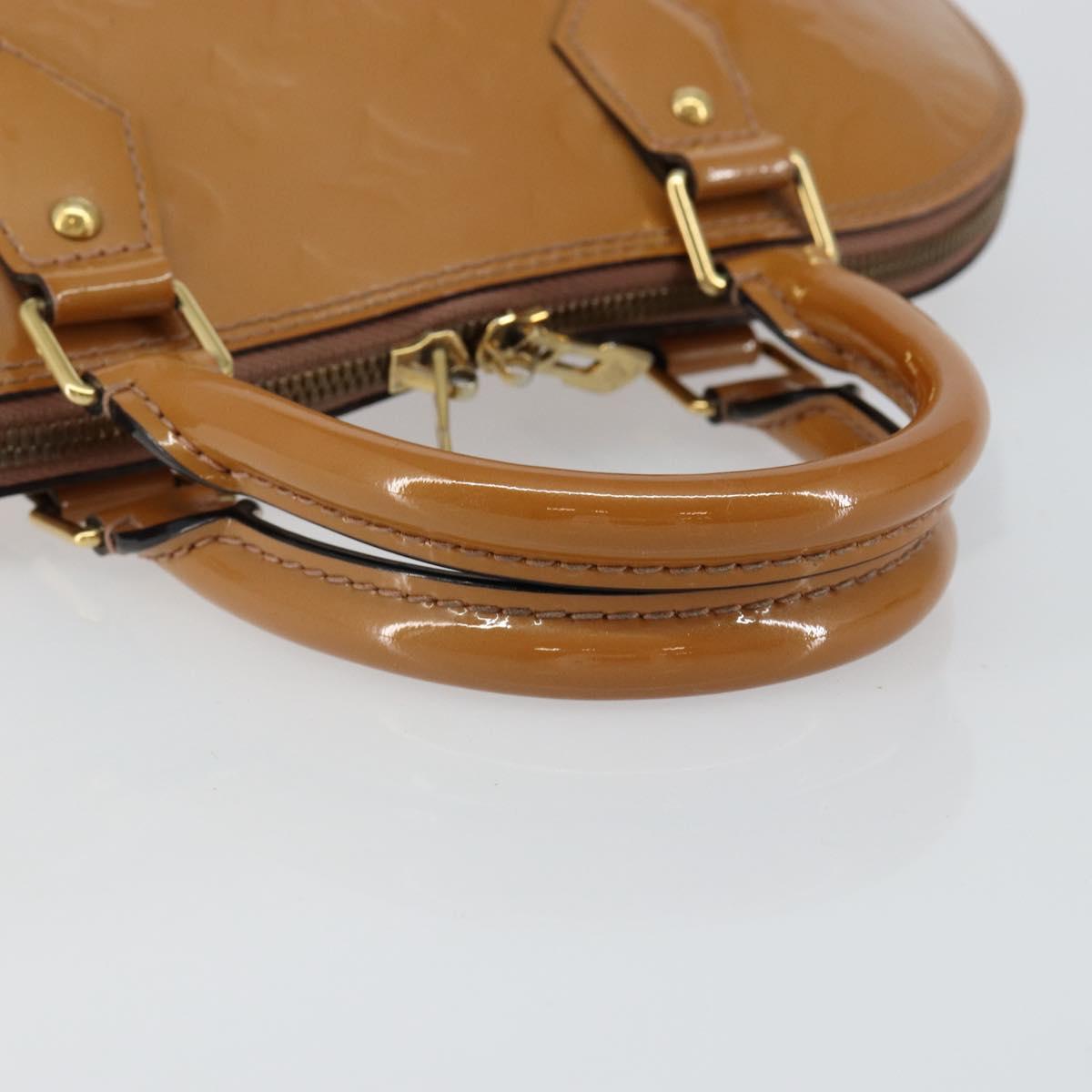 LOUIS VUITTON Monogram Vernis Alma PM Hand Bag Beige M90170 LV Auth 146112
