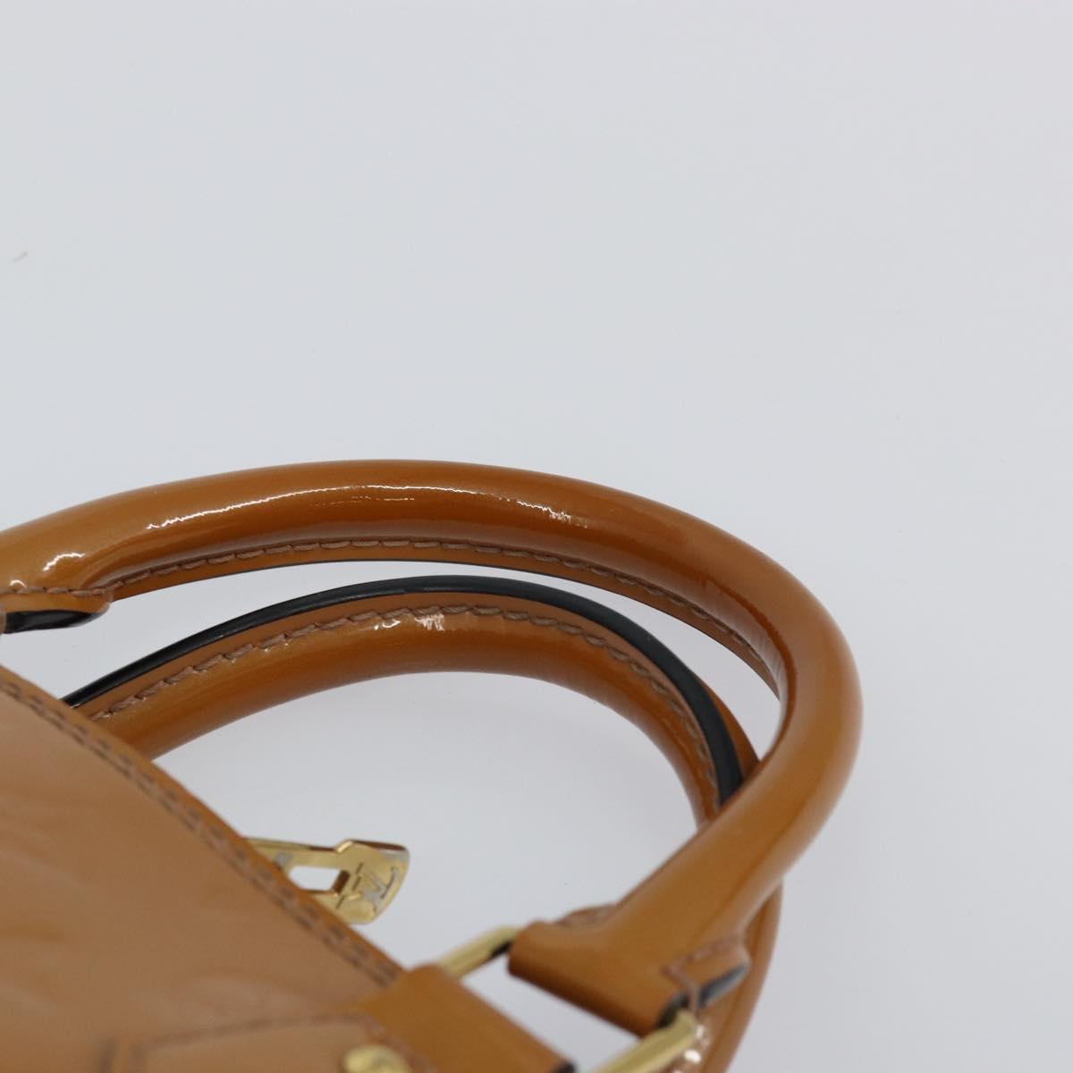 LOUIS VUITTON Monogram Vernis Alma PM Hand Bag Beige M90170 LV Auth 146112