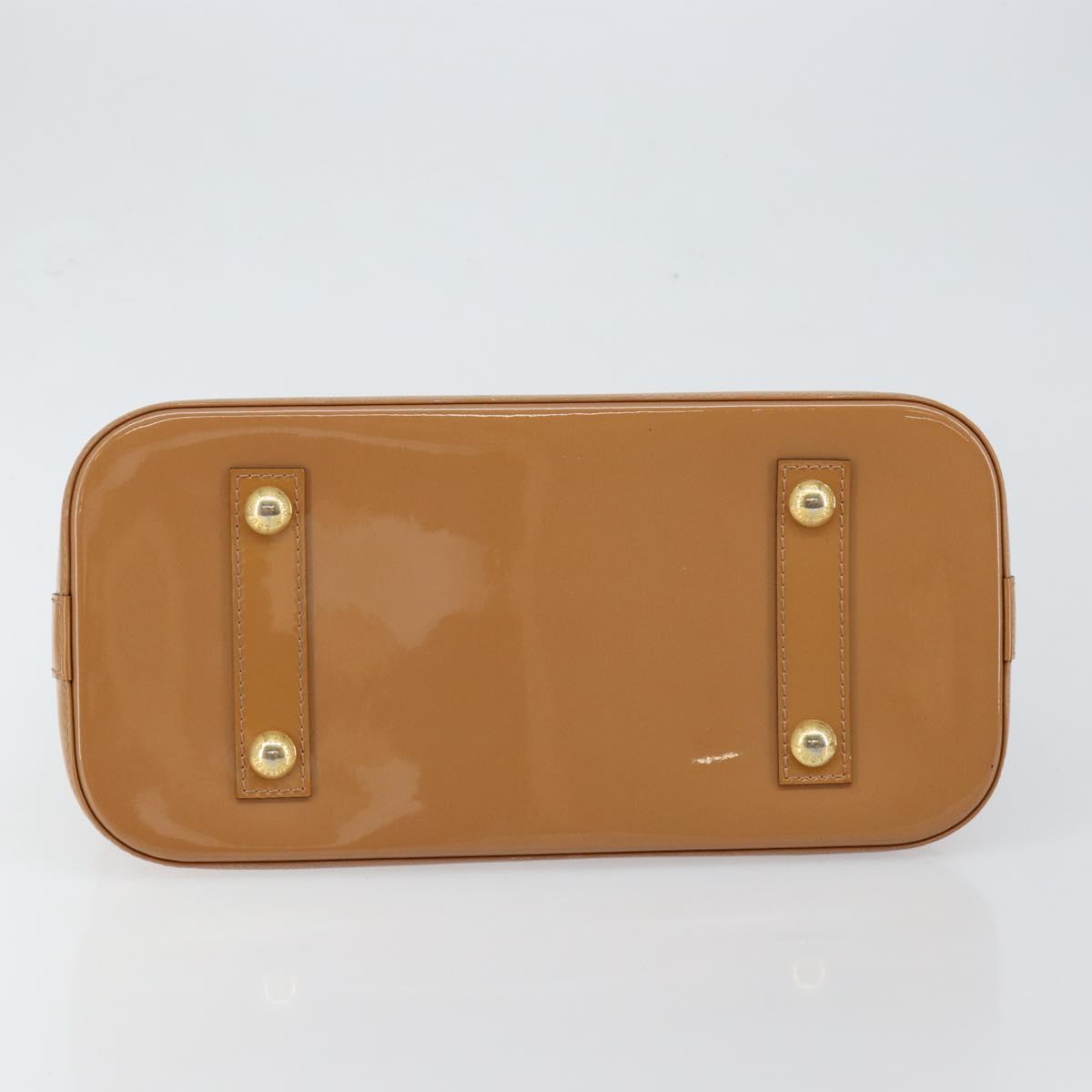 LOUIS VUITTON Monogram Vernis Alma PM Hand Bag Beige M90170 LV Auth 146112