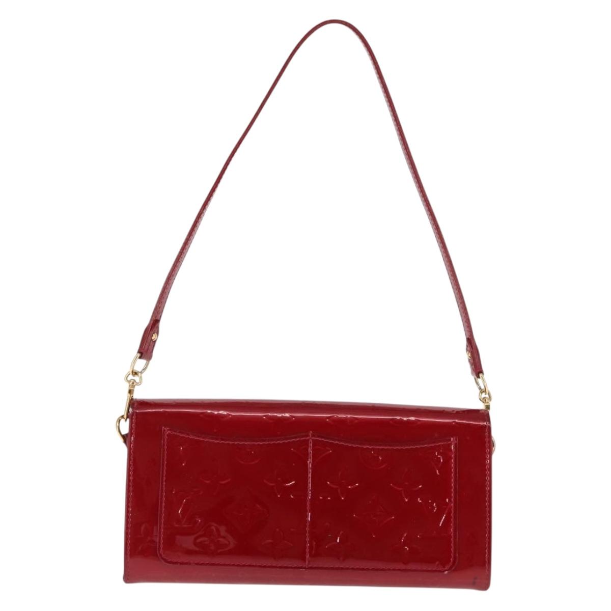 LOUIS VUITTON Monogram Vernis Rossmore MM Bag Pomme D'amour M91550 Auth 146113