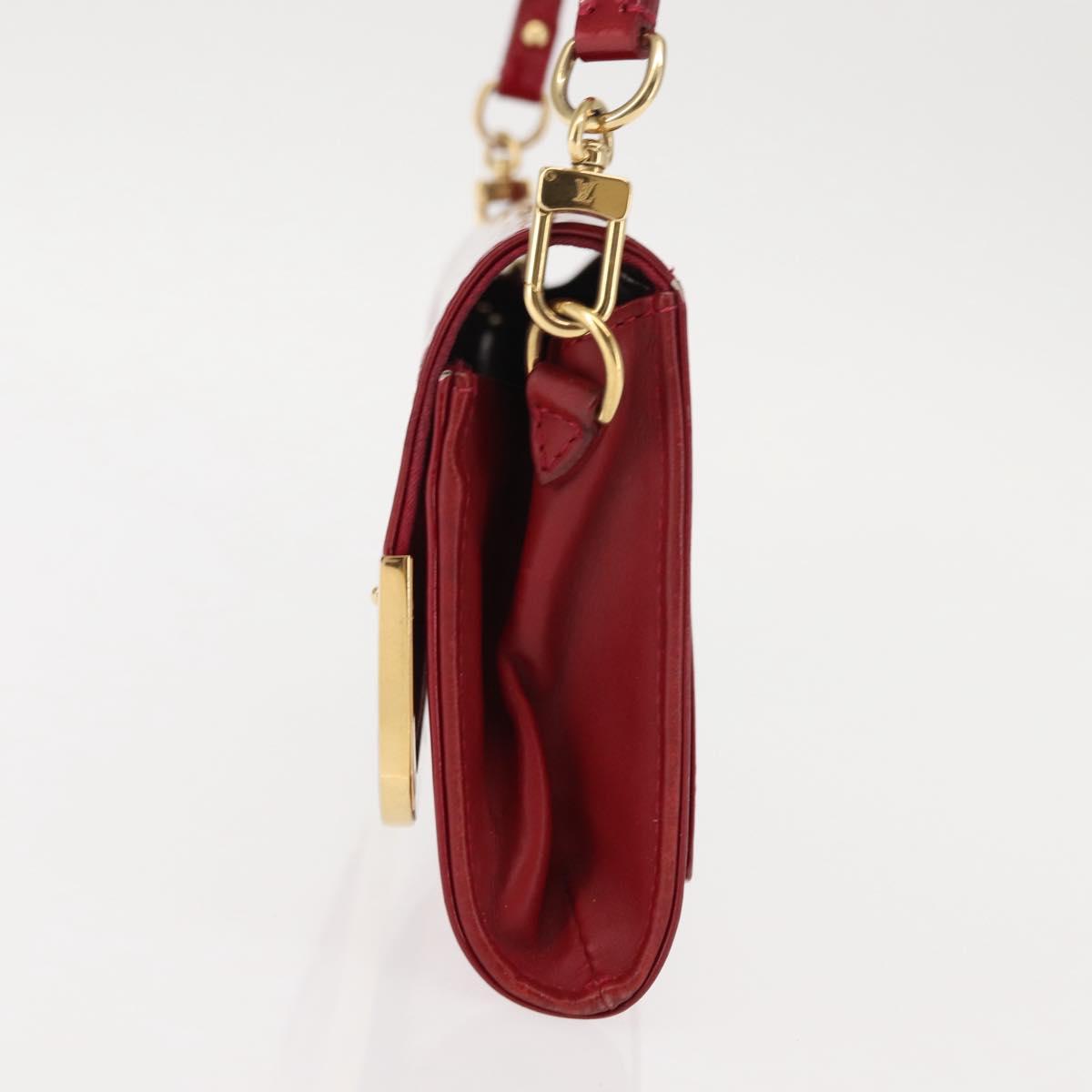 LOUIS VUITTON Monogram Vernis Rossmore MM Bag Pomme D'amour M91550 Auth 146113