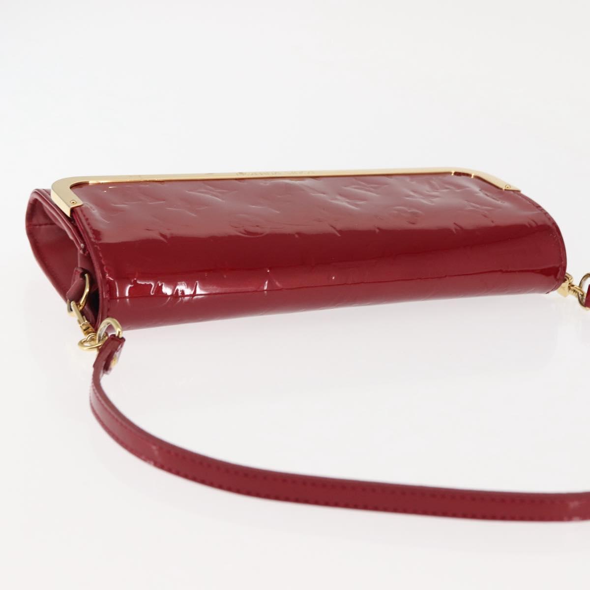 LOUIS VUITTON Monogram Vernis Rossmore MM Bag Pomme D'amour M91550 Auth 146113