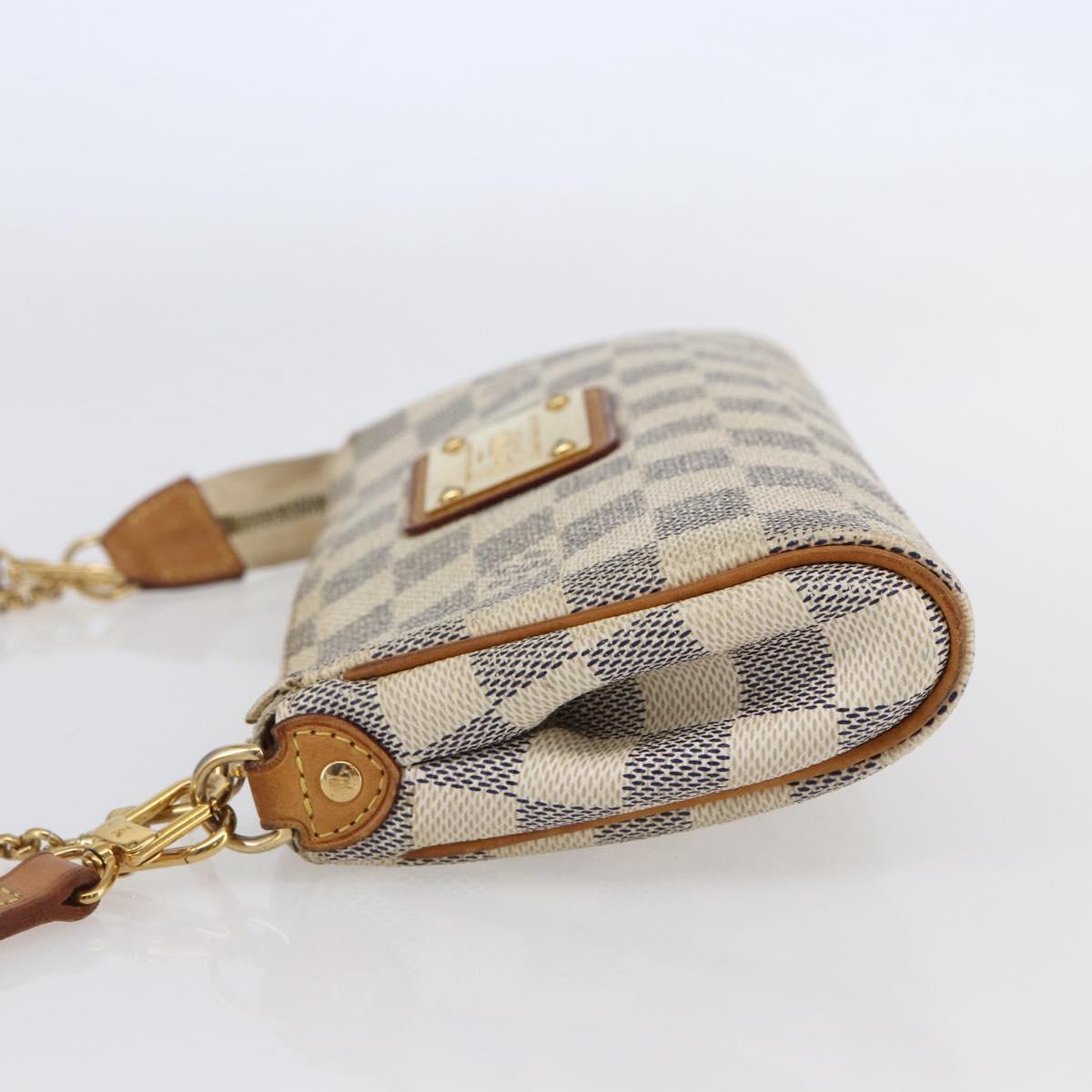 LOUIS VUITTON Damier Azur Eva Shoulder Bag 2way N55214 LV Auth 146116