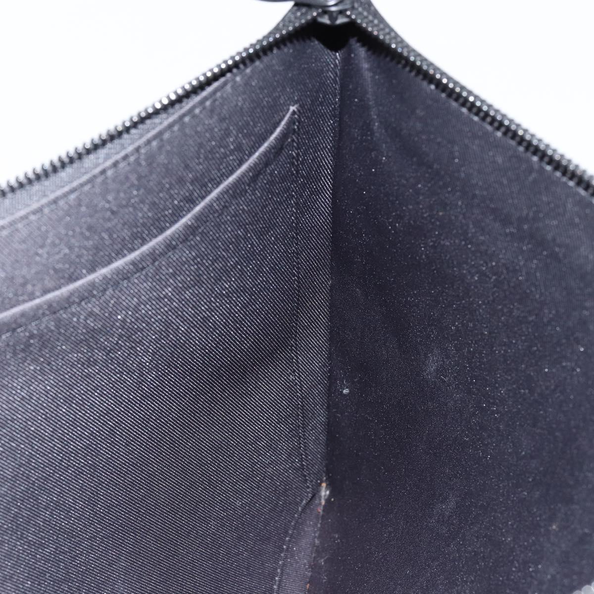 LOUIS VUITTON taiga rainbow Chain Pochette A4 Bag Black M30347 LV Auth 146128