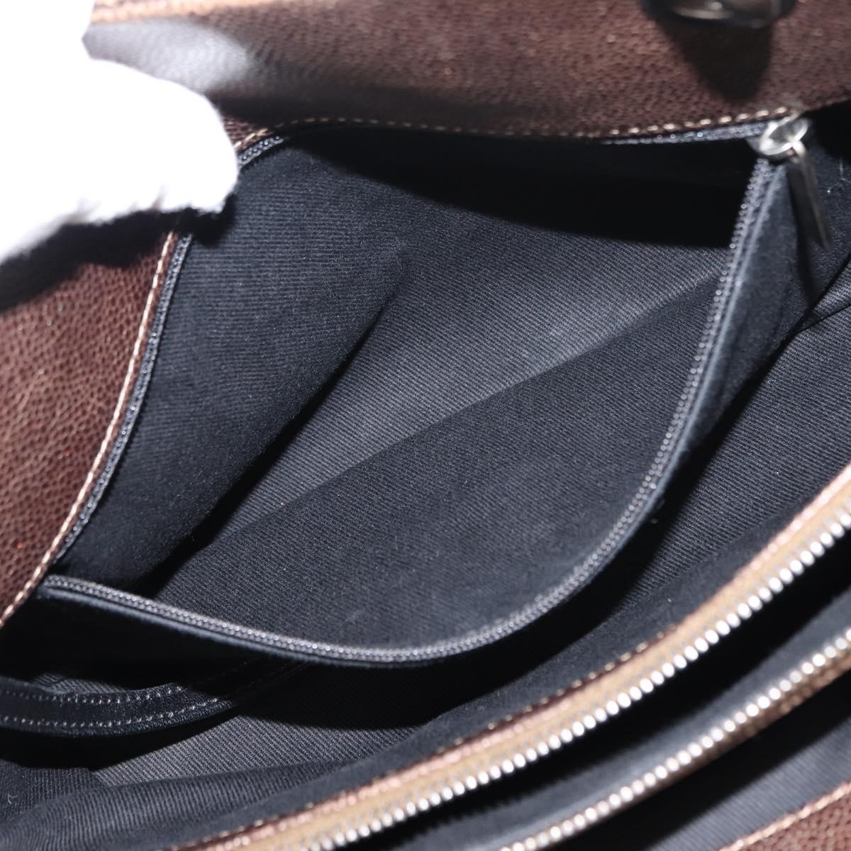 CHANEL Matelasse Chain Shoulder Bag Caviar Skin Brown CC Auth 146129