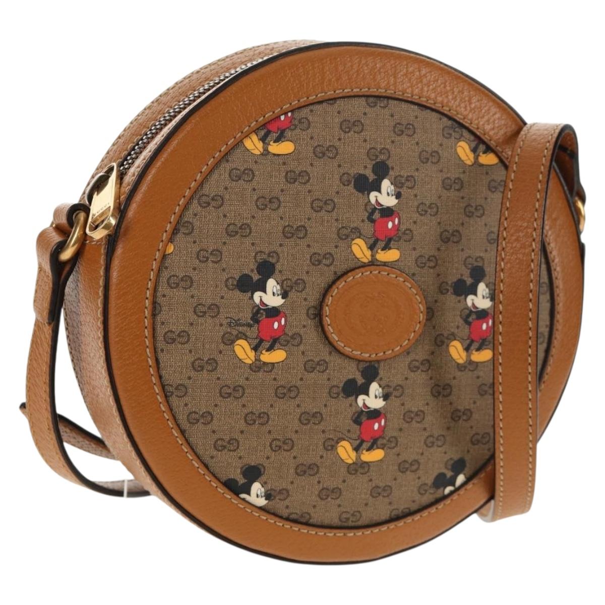 GUCCI Micro GG Supreme Disney Collaboration Bag PVC Beige 603938 Auth 146131SM