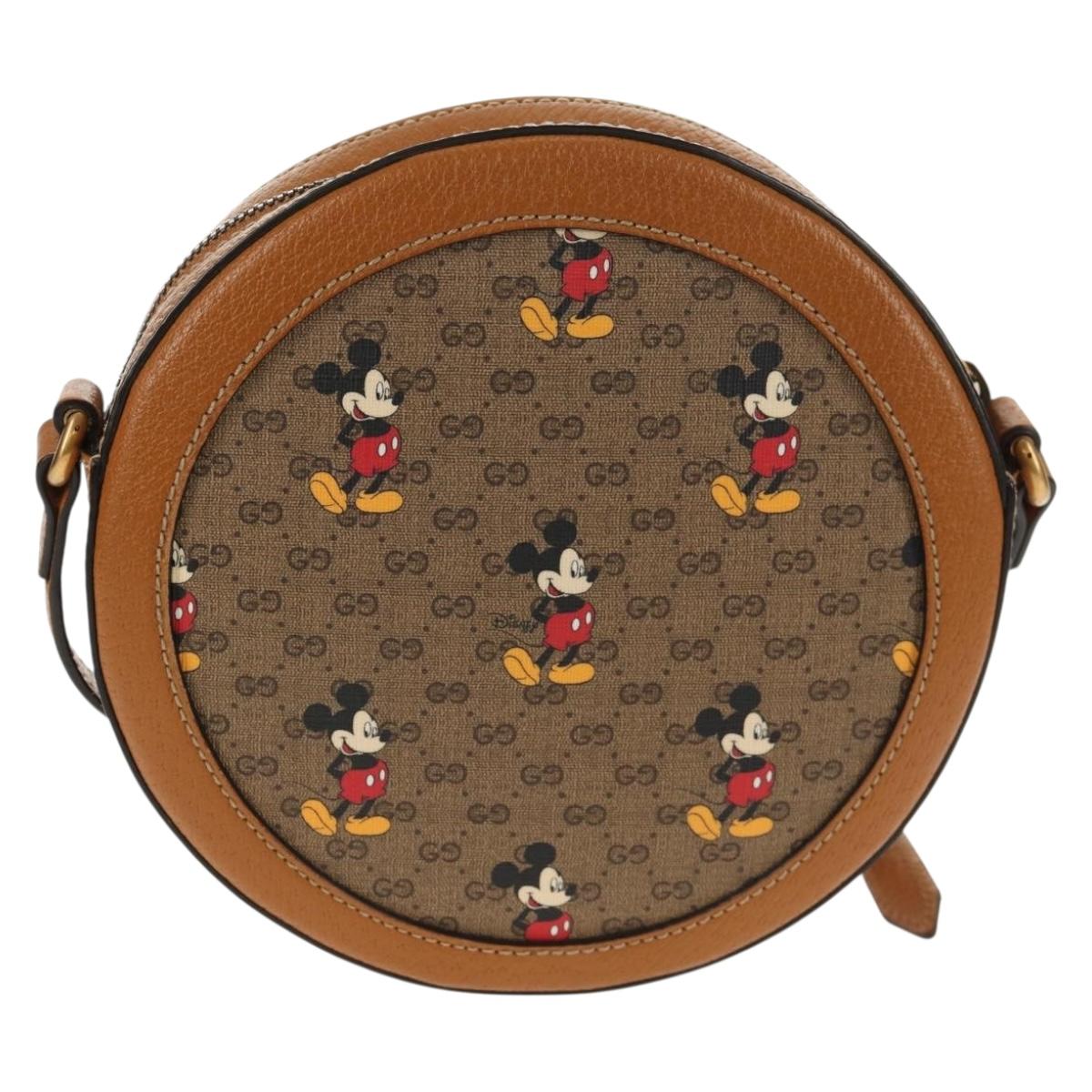 GUCCI Micro GG Supreme Disney Collaboration Bag PVC Beige 603938 Auth 146131SM