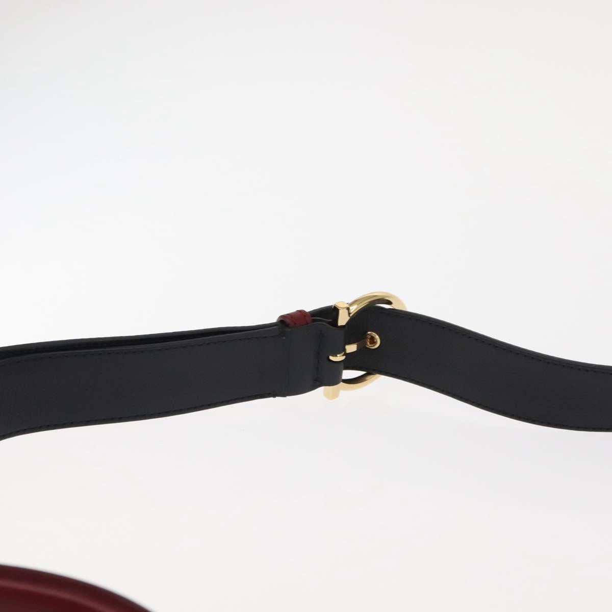 Salvatore Ferragamo Gancini Sofia Hand Bag Leather 2way Red Auth 146140