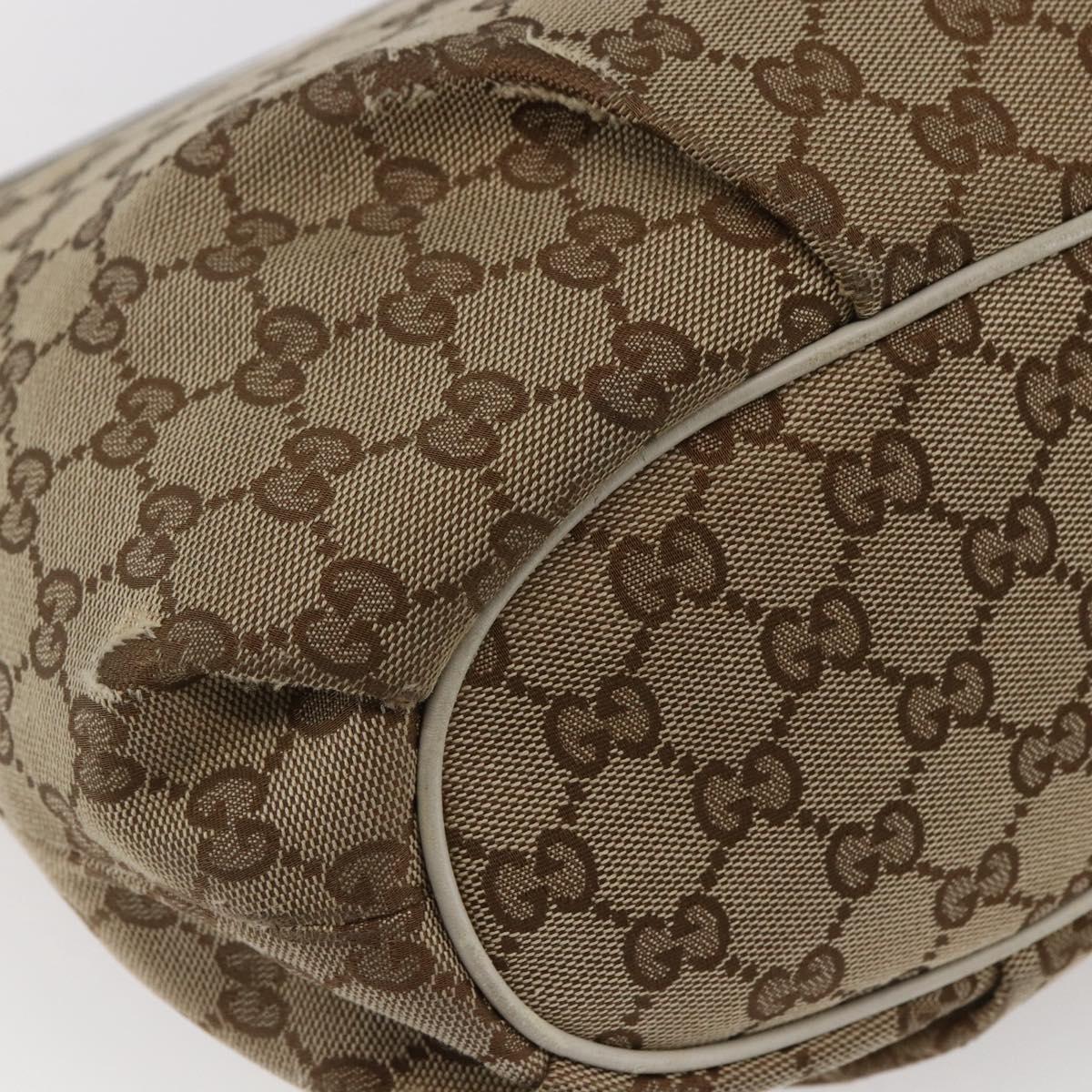 GUCCI GG Canvas Shoulder Bag outlet Beige Auth 146141