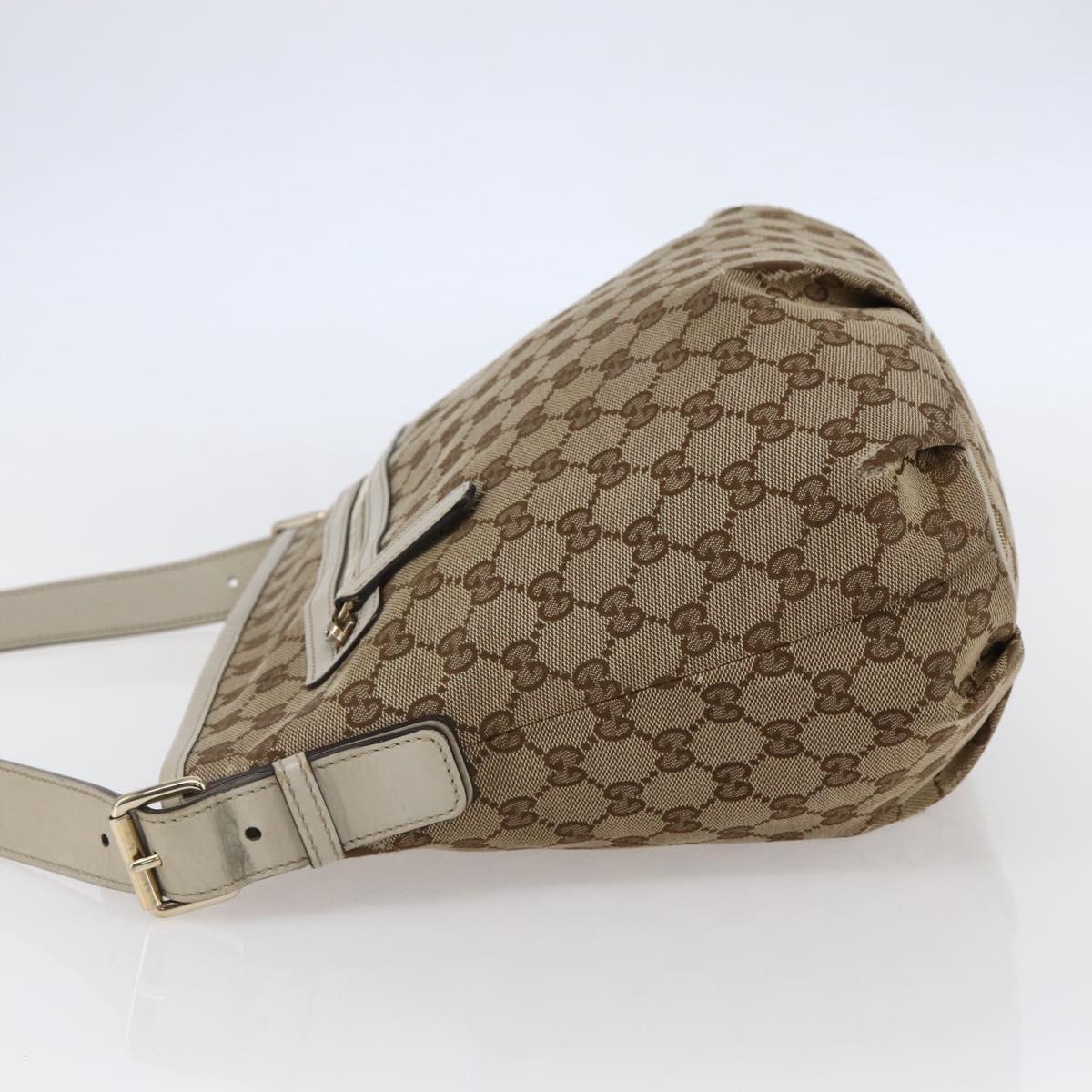 GUCCI GG Canvas Shoulder Bag outlet Beige Auth 146141
