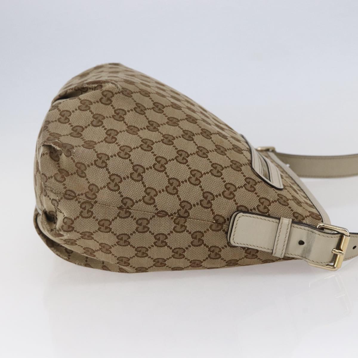 GUCCI GG Canvas Shoulder Bag outlet Beige Auth 146141
