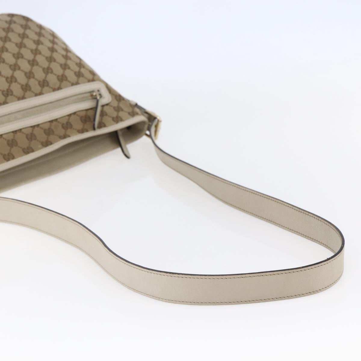 GUCCI GG Canvas Shoulder Bag outlet Beige Auth 146141