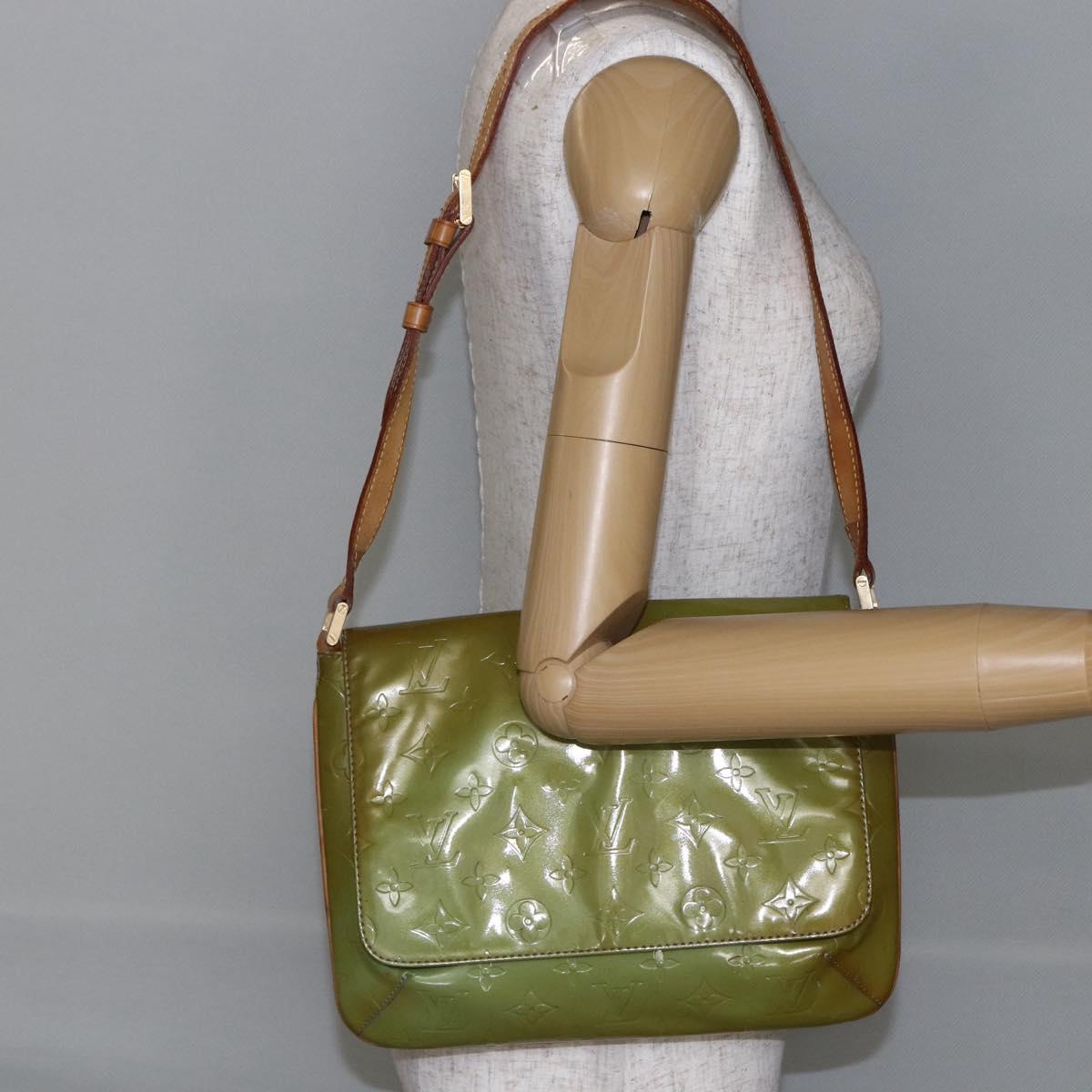 LOUIS VUITTON Monogram Vernis Thompson Street Bag Baby Blue M91009 Auth 146149