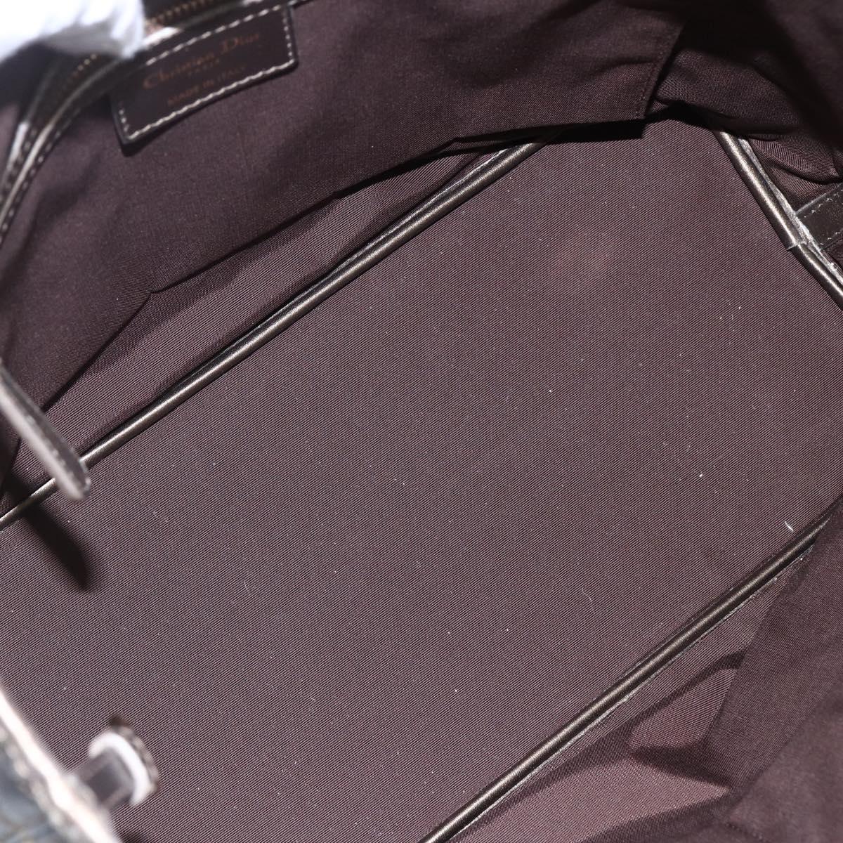 Christian Dior Canage Panarea Tote Bag Coated Canvas Bronze Gold Auth 146155