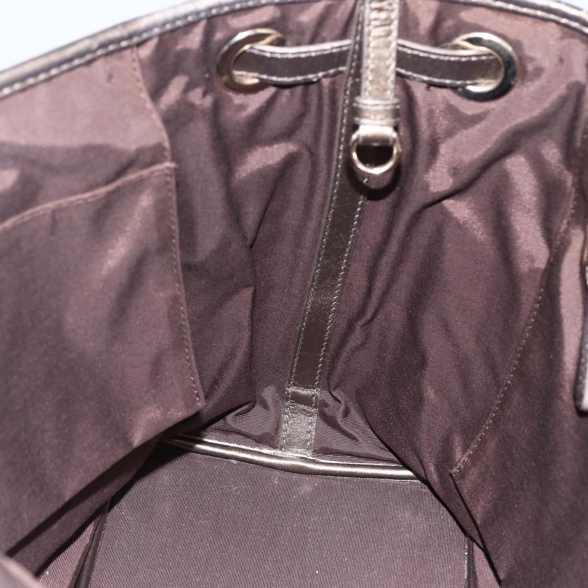 Christian Dior Canage Panarea Tote Bag Coated Canvas Bronze Gold Auth 146155