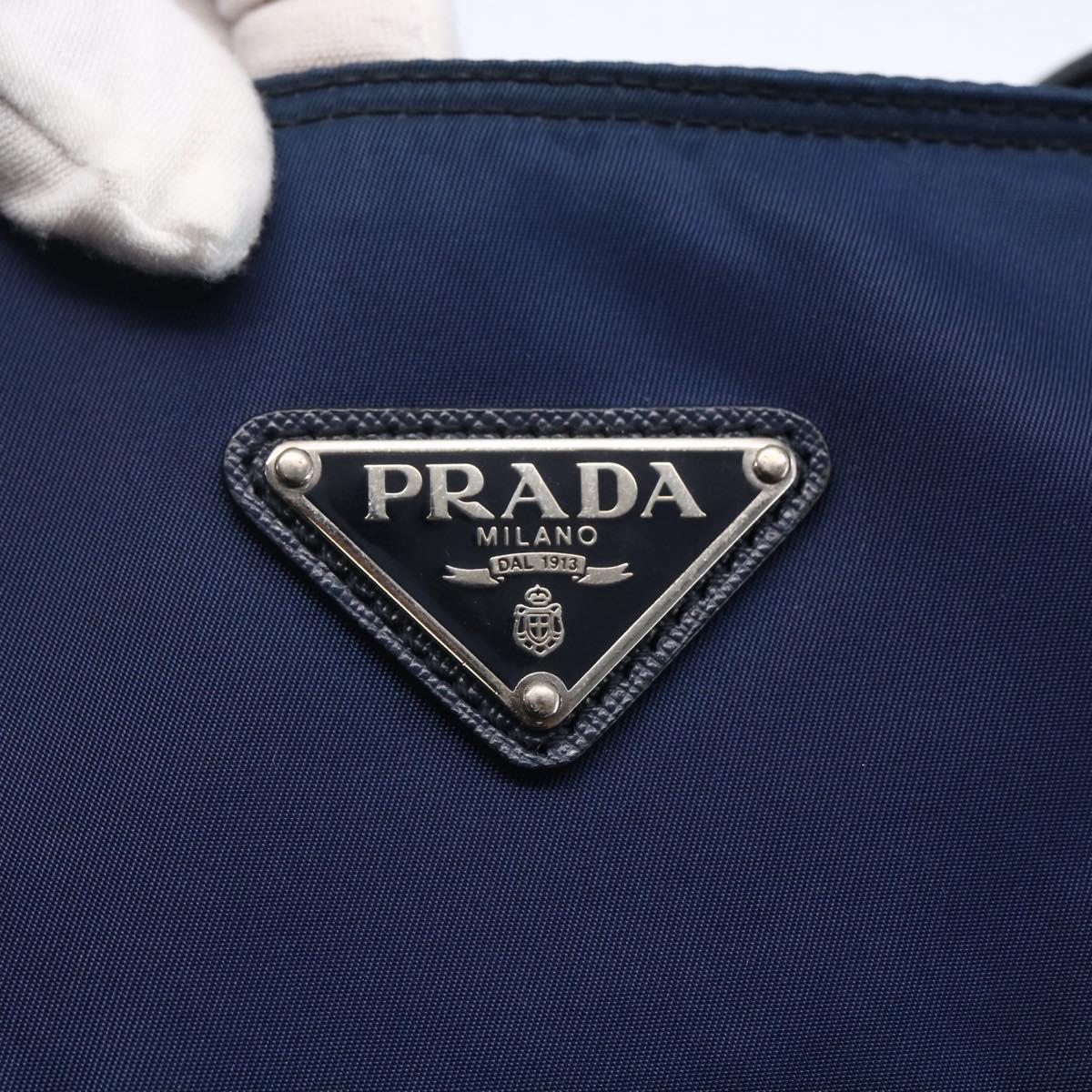 PRADA Tote Bag Nylon Navy Auth 146156