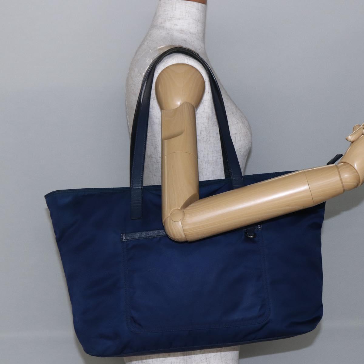 PRADA Tote Bag Nylon Navy Auth 146156