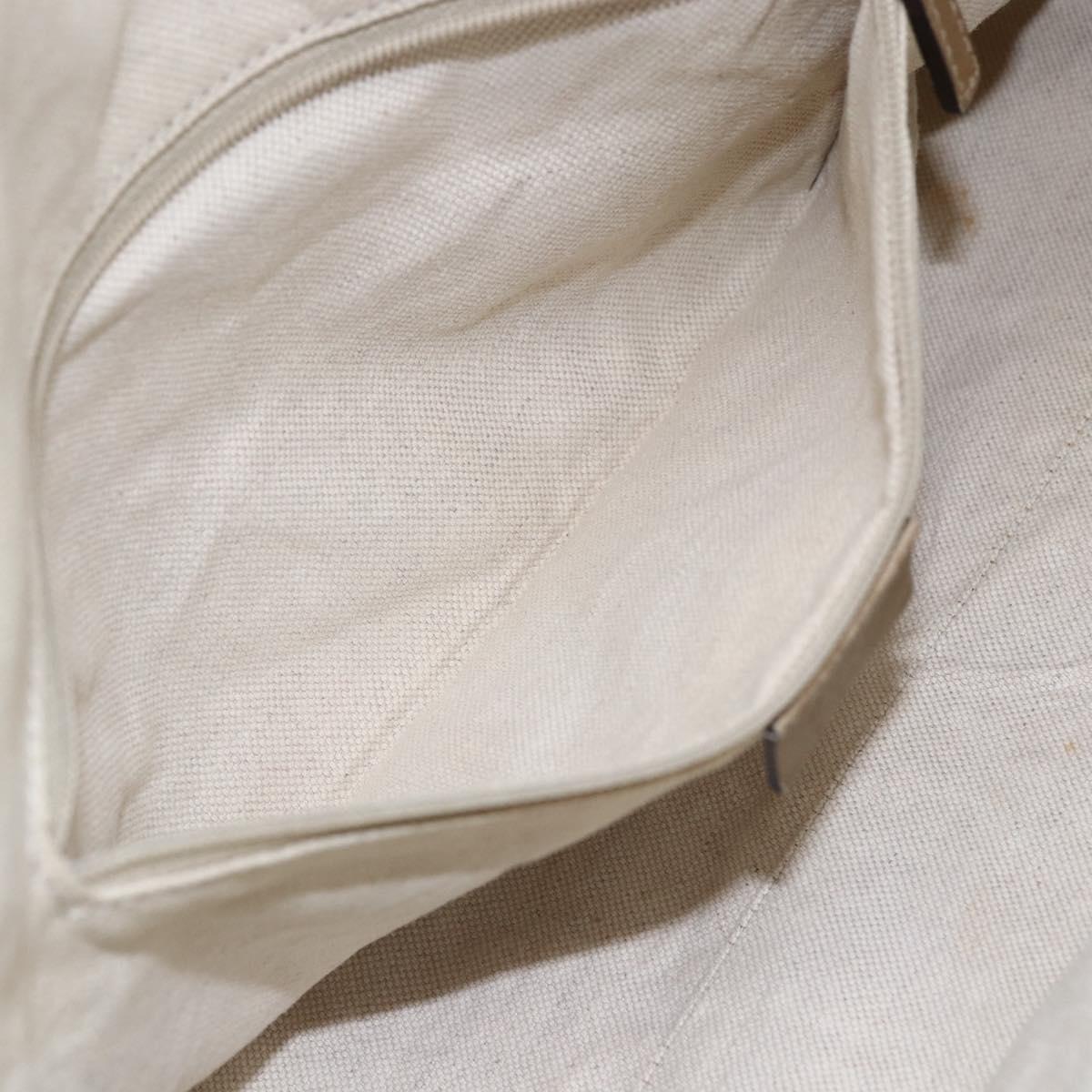 GUCCI GG Canvas Hand Bag 2way Beige Gold Auth 146157