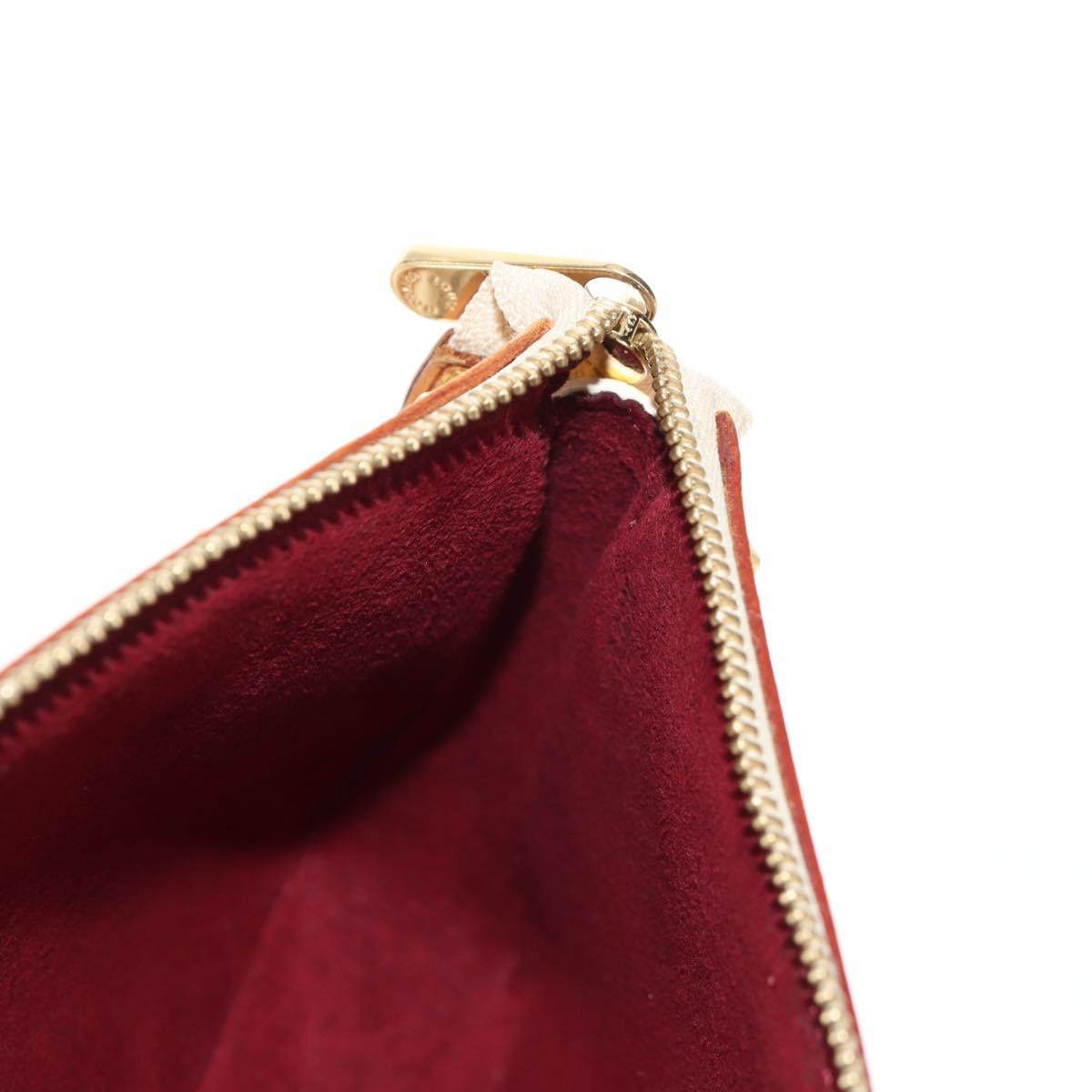LOUIS VUITTON Multicolor Pochette Accessoires Pouch White M92649 LV Auth 146161A