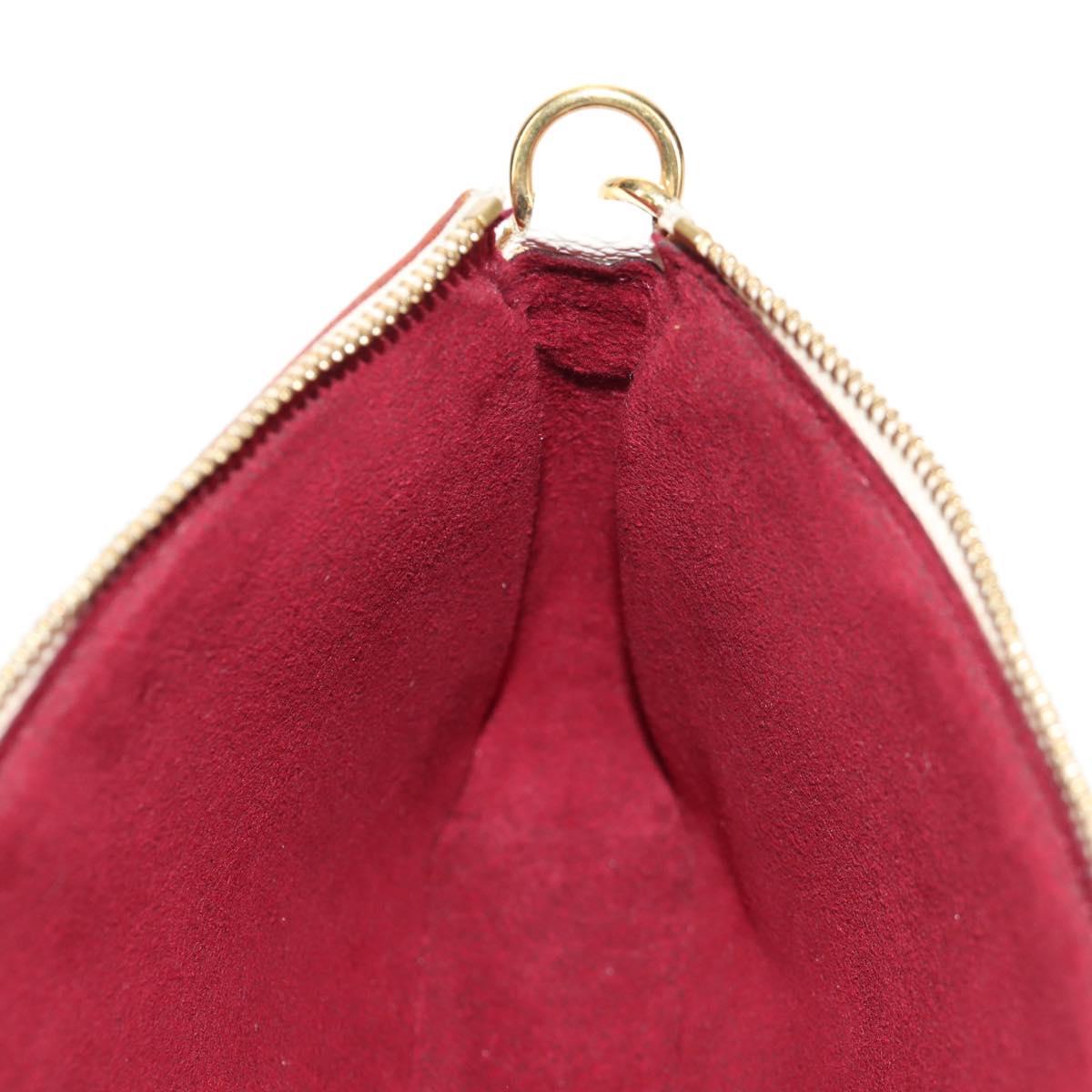 LOUIS VUITTON Multicolor Pochette Accessoires Pouch White M92649 LV Auth 146161A