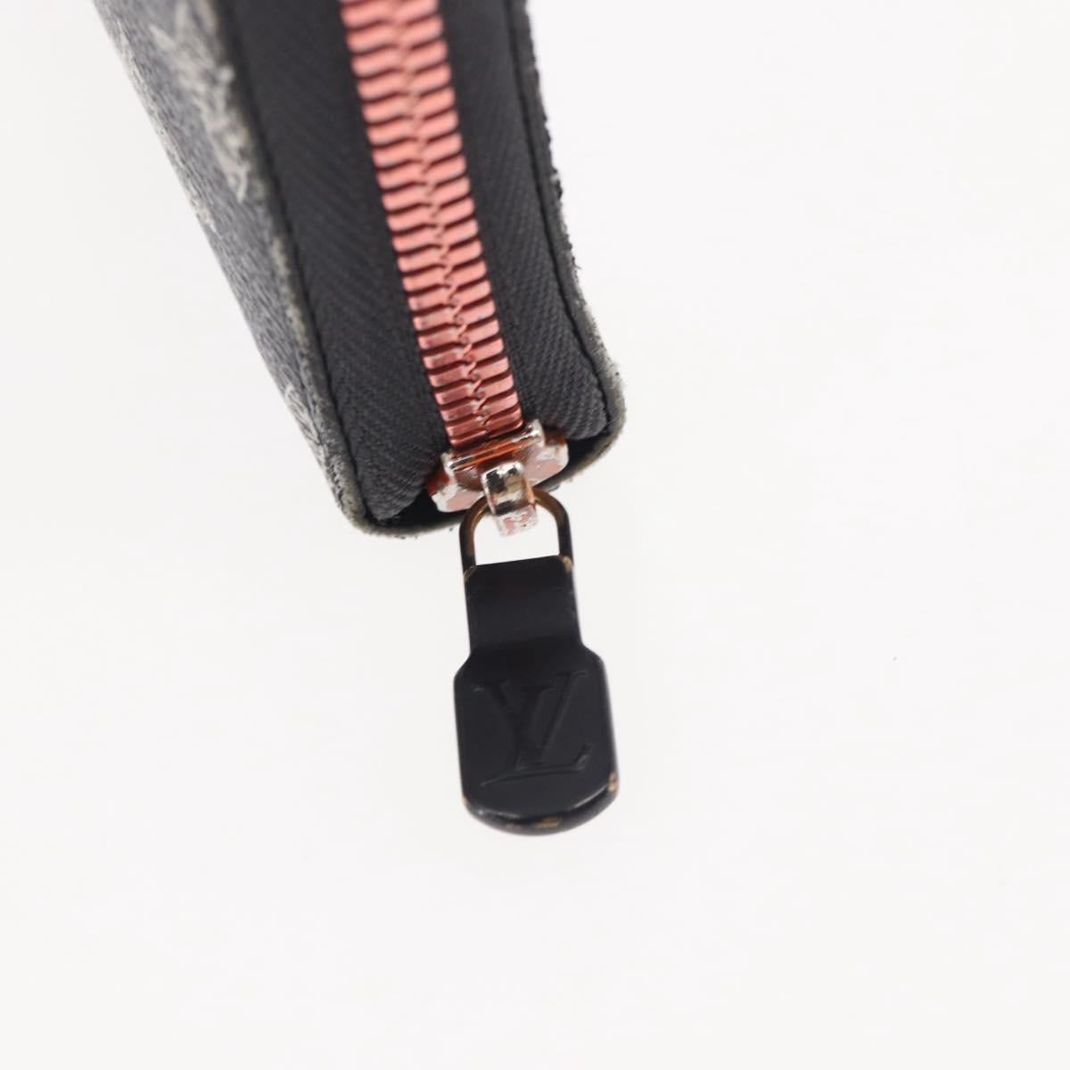 LOUIS VUITTON Ink Upside Down Zippy Organizer NM Wallet Navy M62931 Auth 146162