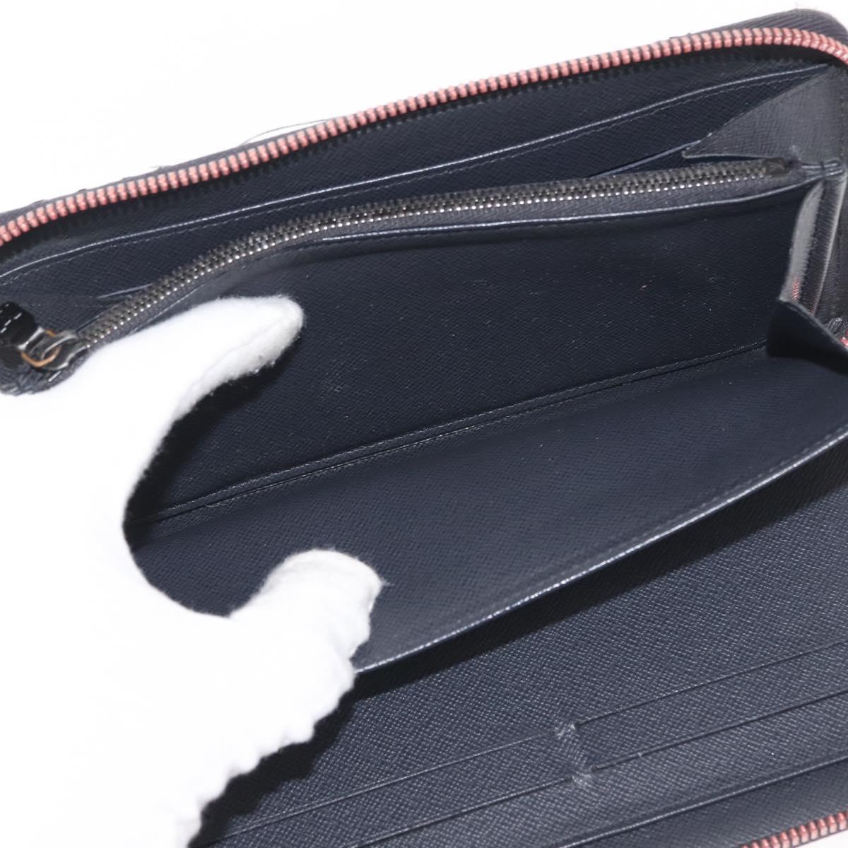 LOUIS VUITTON Ink Upside Down Zippy Organizer NM Wallet Navy M62931 Auth 146162