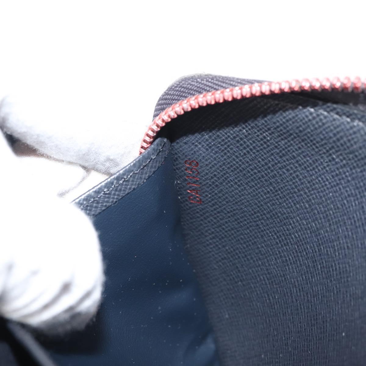 LOUIS VUITTON Ink Upside Down Zippy Organizer NM Wallet Navy M62931 Auth 146162